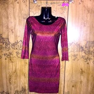 Vibrant Metallic Bodycon Dress